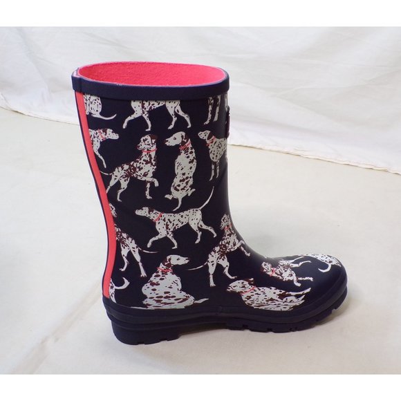 JOULES Molly Welly Mid-Height Rubber Rain Boots Geo Dog 10 NEW - Picture 4 of 7